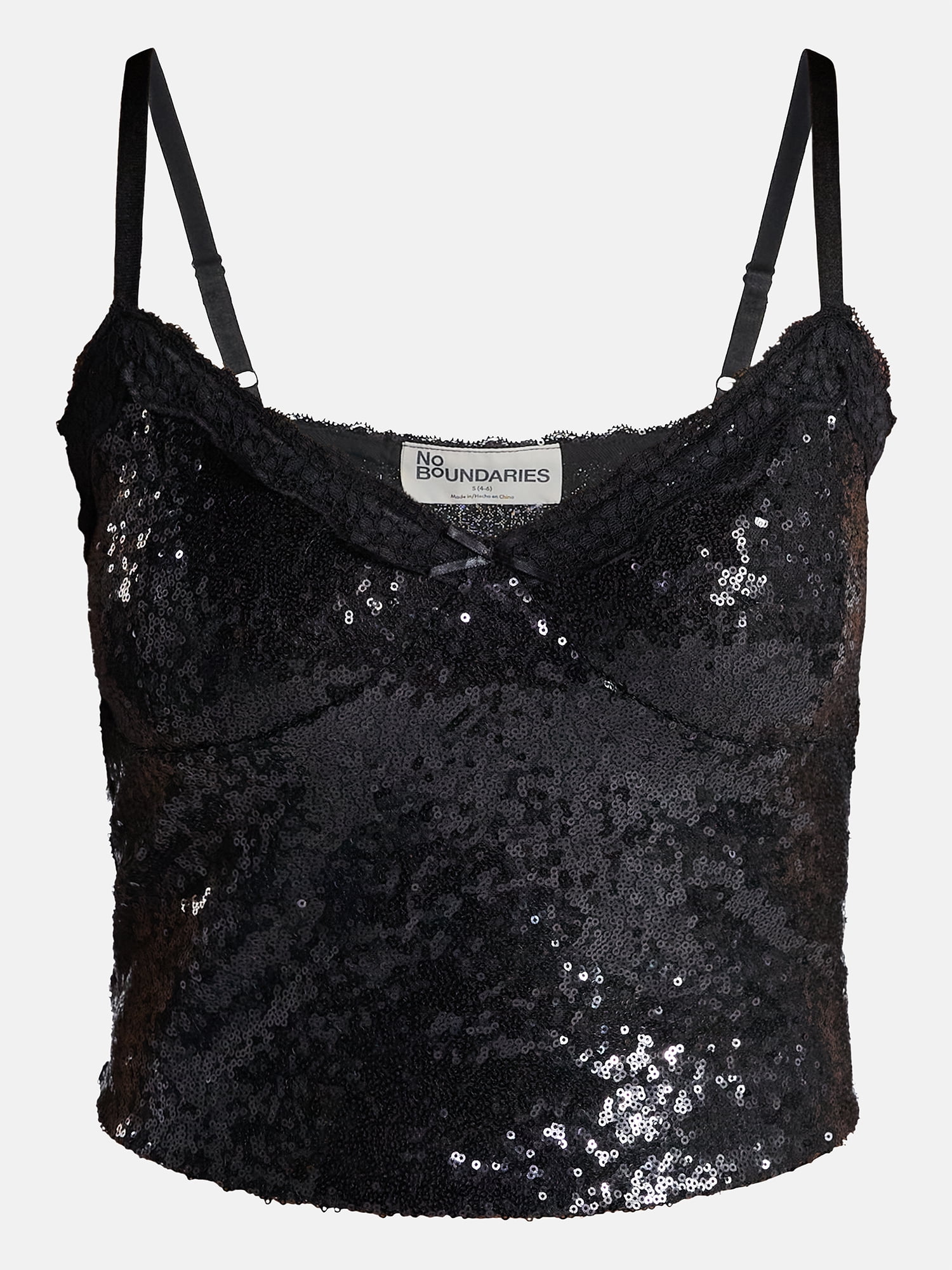 No Boundaries Sequin Mesh Tank Top and Mini Skirt Set, 2-Piece, Women's
