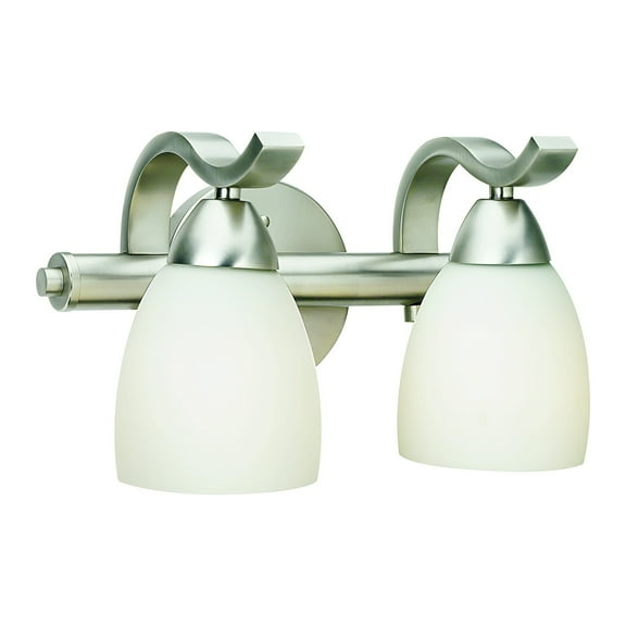 Stanley 2-Light Brushed Nickel Bath Light