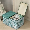 thumbnail image 4 of Storage Box with Double Lid, Large Capacity Foldable Fabric Storage Box with Removable Divider for Home Bedroom Office, 4 of 18