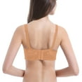 thumbnail image 4 of Gyexs Fashionable Women Lace Gathered Bra Adjustable Thin Cup Underwear Comfortable Support Seamless Bras for Women, Khaki, Size 100B, 4 of 4