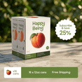 thumbnail image 6 of Happy Being Peach White Tea – Antioxidant & Polyphenol Rich, Infused with Turmeric, Elderberry, Caffeine Free, Plant-Based, Low Sugar & Low Calorie Drinks, 12oz (16 Pack), 6 of 11