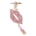 thumbnail image 3 of Rhinestone Keychain, Unique Design Cute Exquisite Sturdy Durable Lip Shape Fine Workmanship Keychain Pendant  For Bag Ornaments For Car Pendants Pink,Blue,Red, 3 of 8