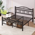 thumbnail image 4 of Chuangshuo Guard Queen Bed Frame with Headboard,Heavy Duty Steel Slats Support Mattress Foundation-Under Bed Storage, No Box Spring Needed, Noise Free,Black, 4 of 10