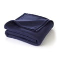 thumbnail image 2 of Comfy Supersoft Fleece Bed Blanket – Lightweight All-Season – King Size – Navy, 2 of 5