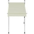 thumbnail image 6 of VidaXL 39.4" x 47.2" Multicolor Striped Manually Retractable Patio Awning, Water Resistant, 6 of 28