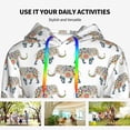 thumbnail image 4 of Daiia Indian Elephant Pattern Women's Fashion Hoodies & Sweatshirts with Kangaroo Pocket Hooded Sweatshirt with Eye-catching Drawstrings-Small, 4 of 7