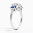 thumbnail image 2 of Zoya Jewel 14K White Gold Plated Sapphire Wedding Ring - 2.4 Ct Cushion Cut Lab Created Diamond Ring - Anniversary Jewelry - Birthday Gifts - Diamond Wedding Ring, 2 of 6