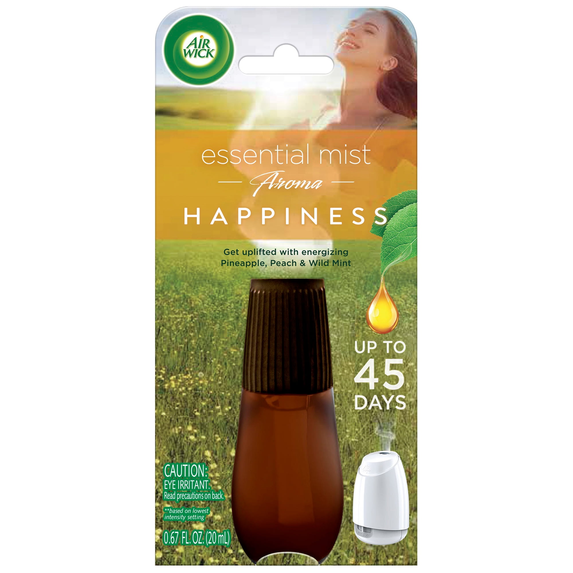 Air Wick Essential Mist Refill, 1 ct, Happiness, Essential Oils