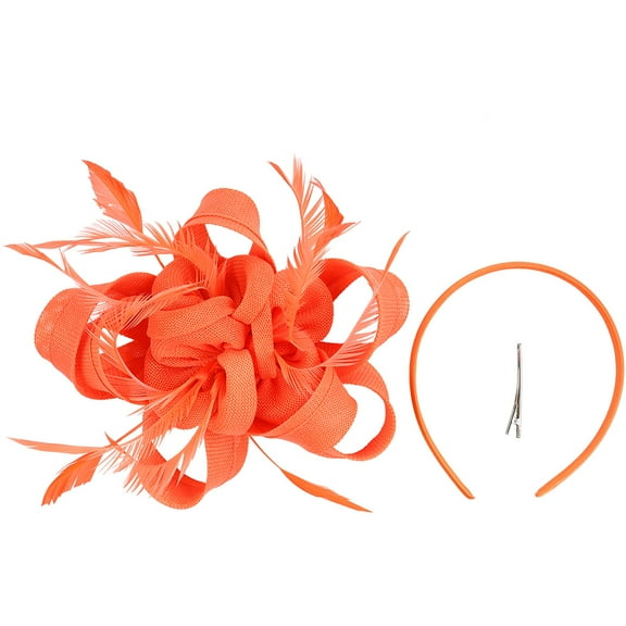 MLINS Fascinator Hat Women Tea Party Headband Cocktail Headwear Plume 20s Headpiece