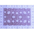 thumbnail image 1 of Ahgly Company Machine Washable Indoor Rectangle Oriental Blue Traditional Area Rugs, 2' x 4', 1 of 4