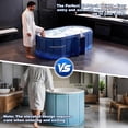 thumbnail image 6 of Portable Bathtub for Adult 59" Large Collapsible Cold Plunge Bathtub Foldable No Installation Ice Bath Tub for Shower Stall, Bathroom Hot SPA Soaking Standing Tub, 6 of 7