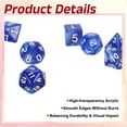 thumbnail image 3 of Polyhedral DND Dice Set, 7 Pcs DND Acrylic Dice for RPG Role Playing Table Games Tabletop Gaming Accessories, Pearl Pattern Blue, 3 of 6