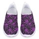 thumbnail image 1 of Zapatillas de deporte con estampado de hojas de marihuana en 3D de verano, mocasines con patrón de plantas, zapatos planos de malla antideslizantes, zapatos para caminar de moda urbana para mujer, 1 of 5