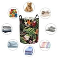 thumbnail image 6 of Balery Watercolor Tropical Flowers Round Laundry Basket with Handles Waterproof Freestanding Laundry Hamper for Clothes Toys in the Dorm and Family-Small, 6 of 8