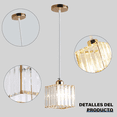 thumbnail image 3 of Lámpara Colgante Techo Cristal Moderna Decorativas 3 Piezas Dorado, 3 of 4
