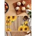 thumbnail image 2 of Watercolor Sunflower Farm Plant Placemats Set of 4,Wipeable Washable Table Mats for Dining Tables,Farmhouse Vintage Wood Board Place Mats for Kitchen Event Party Tabletop Decor, 2 of 7