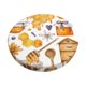 thumbnail image 1 of Disketp Honey Bee Set Funda Redonda para Taburete, Funda de Cojín para Silla de Bar Suave y Elástica-12 inch, 1 of 7