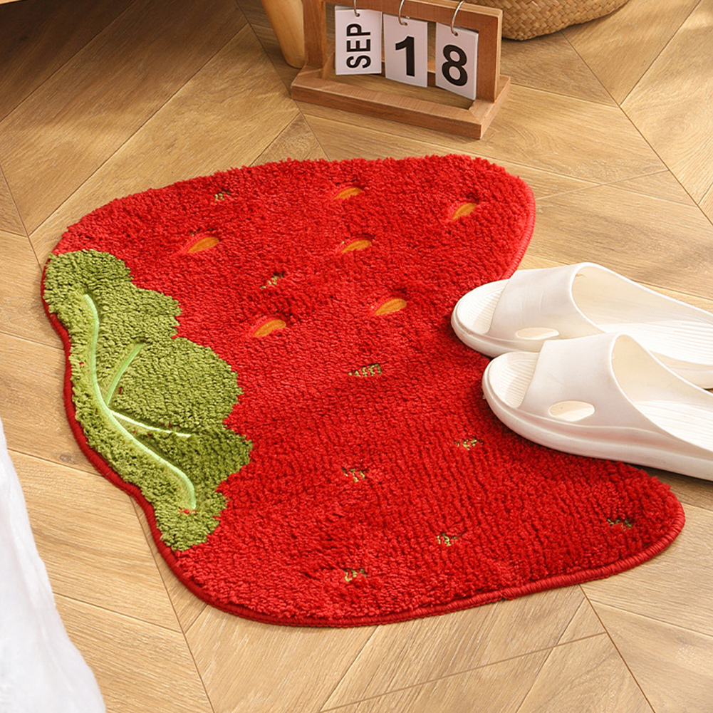 Godderr Bath Mat, Cute Fruit Shaped Bathroom Rug Non Slip Absorbent