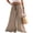 Khaki, variant on HAJWOH Women Boho Wide Leg Palazzo Pants, Elastic High Waist Flowy Crinkled Beach Trousers with Matching Belt & Pockets, Lightweight Summer Vacation Loose Fit Pants(Light Blue,XL)