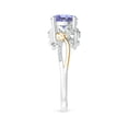 thumbnail image 5 of ANGARA Natural 1.45 ct Tanzanite and Diamond Twisted Vine Ring in 14K White & Yellow Gold for Women (Size-7mm) | December Birthstone, Anniversary, Jewelry Gift for Women | Natural Tanzanite Ring, 5 of 11