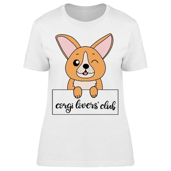 Corgi Lovers' Club Sign T-Shirt Women -Image by Shutterstock, Female 3X-Large