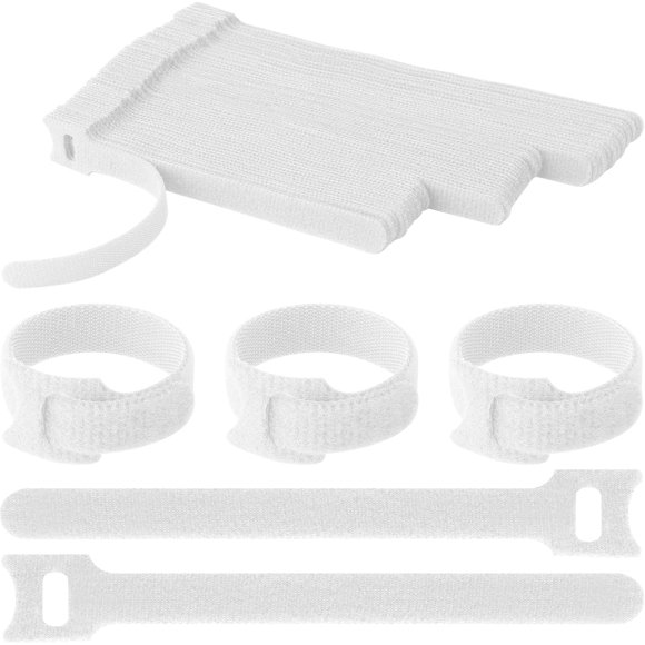 High - quality 60pcs Fastening Microfiber Cloth Cable Ties Wire Management (6/7/8 Inch, White) ensuring long - lasting use