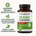 thumbnail image 4 of Healblend 15 Day Cleanse Detox Supplement, Natural Colon Cleanser with Senna, Cascara Sagrada, Aloe Vera & Probiotics for Bloating Relief, 30 Capsules (3-Pack), 4 of 8