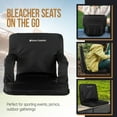 thumbnail image 4 of Home-Complete Reclining Bleacher Seat Cushion with Armrests (Black), 4 of 6
