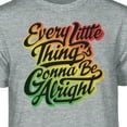 thumbnail image 3 of Teelocity Men's Grey Every Little Thing Is Gonna Be Alright Relaxed Fit Short Sleeve Graphic T-Shirt, 3 of 3