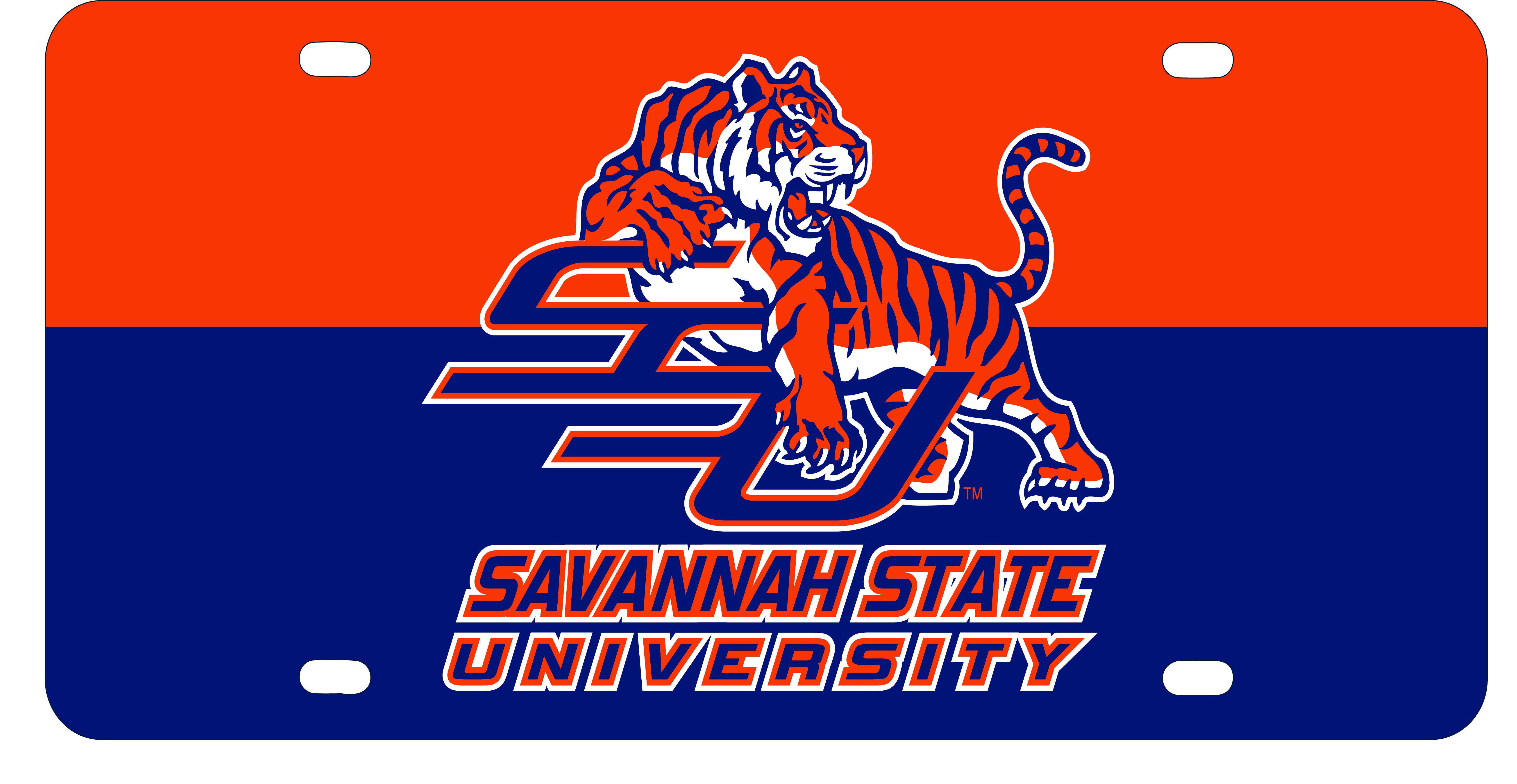 Savannah State University Metal License Plate Car Tag