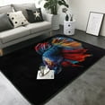 thumbnail image 3 of Area Rugs For Living Room Decor - Colorful Betta Fish Soft Anti Slip Throw Washable Rugs 5x7 For Bedroom, Indoor Carpet For Bedroom Living Room 80x58In, 3 of 7