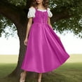 thumbnail image 4 of Ygbgbb Renaissance Dress Women Gothic Style Sleeveless Maxi Dress Victorian Dresses Lace-Up Flowy Cottagecore Dress Medieval Fashion Elegant Costume Hot Pink XXL, 4 of 8