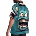 thumbnail image 3 of Tiny teeth Men's Hawaiian Button Down Printed Short Sleeve Summer Beach Shirts, 3 of 6