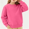 thumbnail image 2 of FAIWAD Kids Cotton Sweatshirt Boy Girl Basic Plain Sweatshirt Thin Long Sleeve Crewneck Pullover Tops, 2 of 9