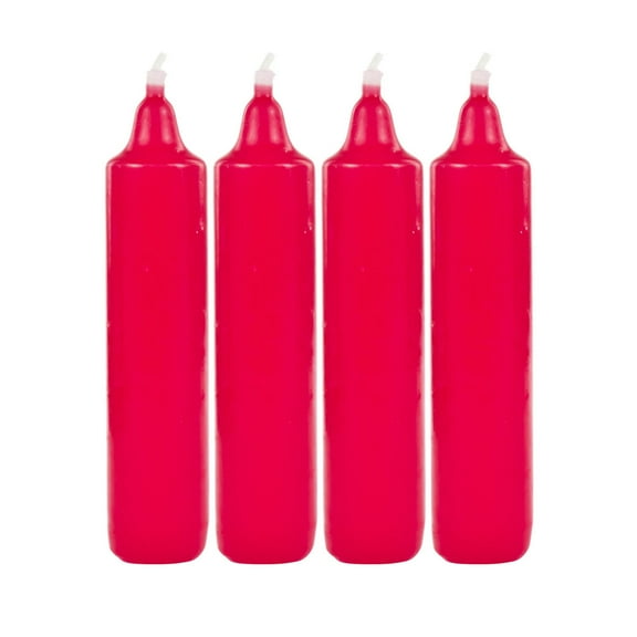 4 Red 22.5mm diameter German Christmas Pyramid Candles