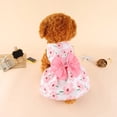 thumbnail image 4 of 2 Pieces Puppy Dog Floral Dress,Pup Sundress Cat Vest Shirt Clothes Apparel Puppy Bowtie Dresses for Small Dogs Cats - S, 4 of 5