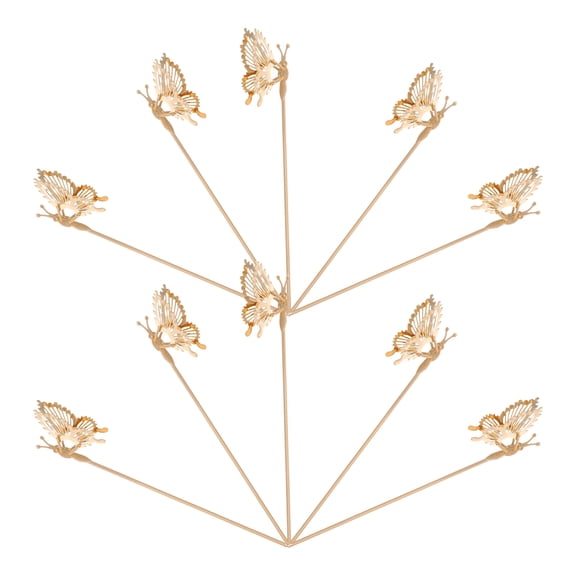 CIMAXIC 10pcs Decorative Butterfly Hair Chopsticks, Lightweight Metal Hair Pins for Buns, Vintage Asian Hair Accessories, Chinese Hair Sticks