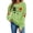 Green Sweatshirts, variant on Jsaierl Halloween Sweatshirts for Women Funny Graphic Pullovers Vintage Classic Crewneck Long Sleeve Sweater Tops Halloween Costumes, Sizes S-2XL