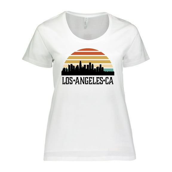 Inktastic Los Angeles California Skyline Retro Women's Plus Size T-Shirt