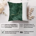 thumbnail image 2 of Ethan Taylor Abstract Throw Pillow Soft Cushion Cover 'Dark Green Geode Crystal Dream III Crystals Modern Marble Agate' Fractal Pattern Decorative Square Accent Pillow Case, 20x20 Inches, Green, Gold, 2 of 5