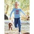 thumbnail image 2 of Happy July 4Th, 6Th Birthday Long Sleeve Toddler -Image by Shutterstock,  4 Toddler, 2 of 4