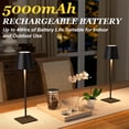 thumbnail image 3 of Lámpara de mesa Kakanuo inalámbrica recargable de 5000 mAh, paquete de 2, 3 of 8