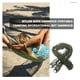 thumbnail image 5 of Hamaca deportiva, para viajes al aire libre, camping, malla verde militar, nailon, con ganchos, 5 of 5