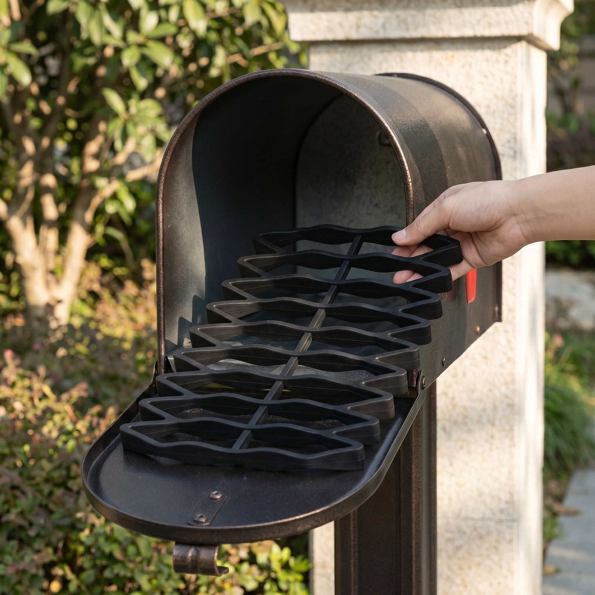 Solar Group Gibraltar TB1B0000 Steel Post-Mount Mailbox, 10 x 7.5