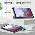 thumbnail image 4 of Fintie Slim Case for Samsung Galaxy Tab A7 Lite 8.7 inch 2021 Model (SM-T220/T225/T227), Ultra Thin Lightweight Hard Back Shell Tri-Fold Stand Cover, Emerald Illusions, 4 of 10