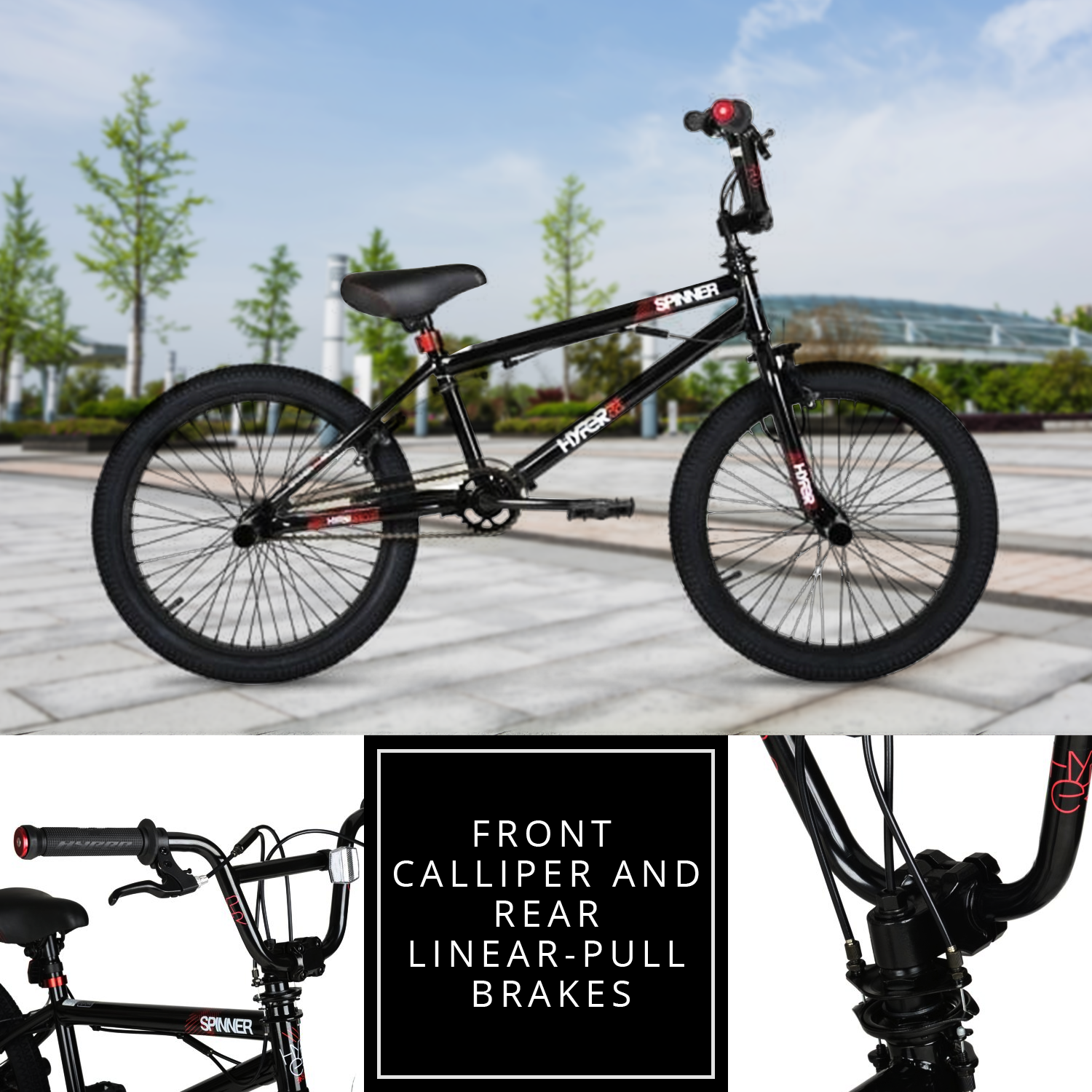 Hyper Bicycles Spinner 20" BMX Bike, Black photo 5