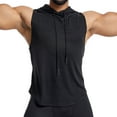 thumbnail image 4 of JTieacloth Top Hanger Male Sports Vest Men's Mesh Breathable Fitness Vest Sweaty Running Hooded Basketball Vest, 4 of 4