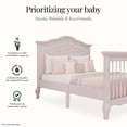thumbnail image 5 of Evolur Aurora Full-Size Bed Conversion Wooden Rails, Blush Pink, 5 of 6