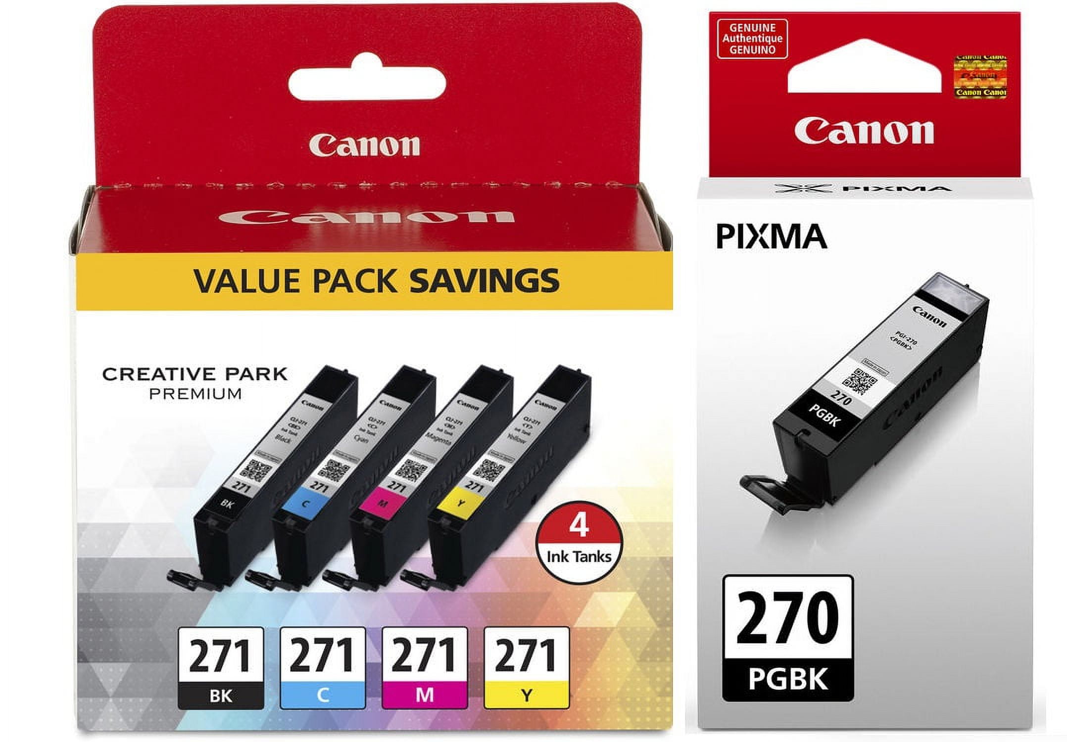 Canon Combo Pack: PGI-270, CLI-271 Inks & Glossy Photo Paper