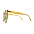 thumbnail image 4 of Womens Oversize Nerdy Round High Temple Horn Rim Sunglasses Green Brown Green, 4 of 4